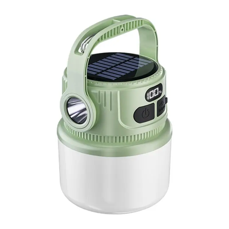 ABFU-LED Solar Bulb Light Rechargeable Portable Lanterns Waterproof Outdoor Night Market Camping Tent Outage Emergency Lamp