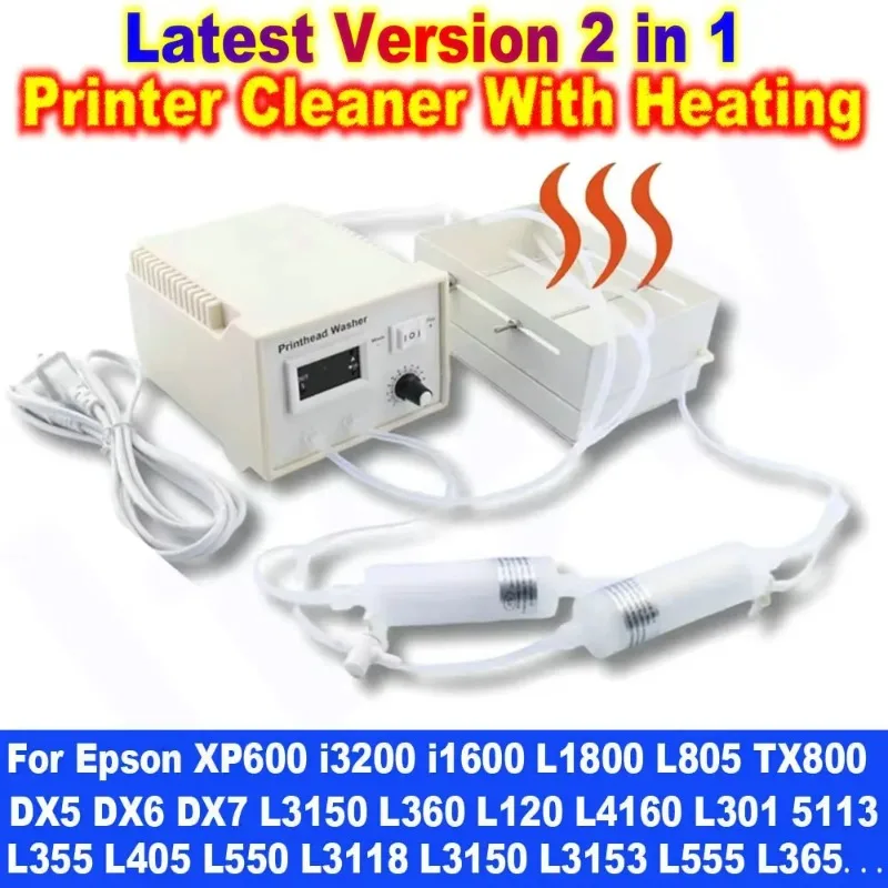 Printhead Cleaning Washer Machine Clean Print Head Wash Cleaner Heating Deice For Epson XP600 i3200 i1600 L1800 L805 TX800
