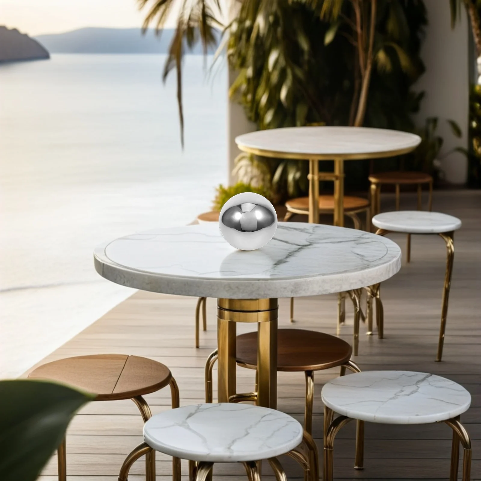 

Reflective Stainless Steel Gazing Ball Polished Mirror Sphere Garden Lawn Decor Shiny Decorative Outdoor Globe