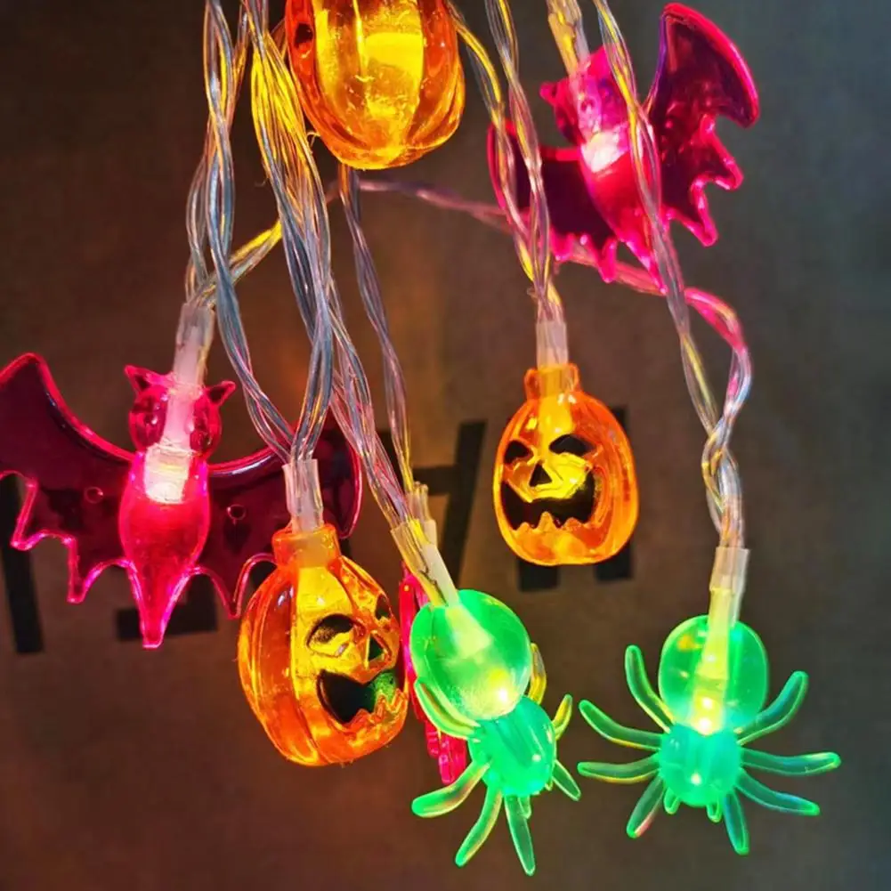 Bateria operado Halloween String Lights com controle remoto para interior, decorativo, quintal, Halloween