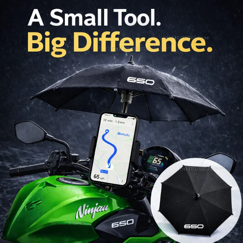 

Держатель для телефона на мотоцикл Kawasaki Ninja 650, водонепроницаемый, с защитой от солнца и бликов, дождезащитный, крепление на руль для GPS-навигатора