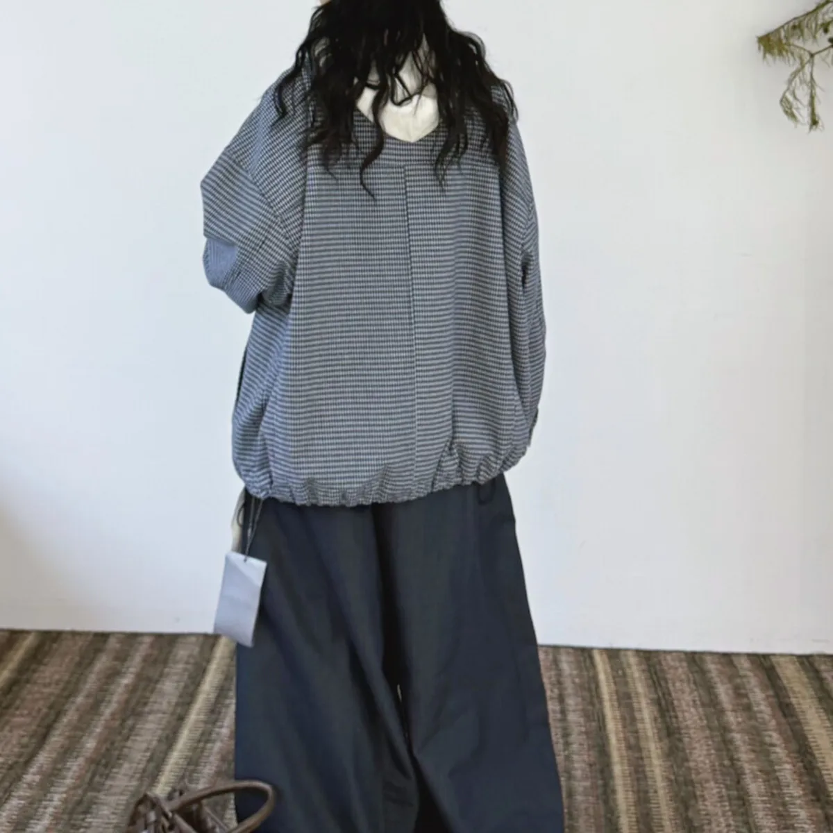 KWTX 2025 سترة منقوشة للنساء كتلة الألوان الوقوف طوق سستة جيوب خمر شيك فاخر ربيع الخريف معطف غير رسمي العد