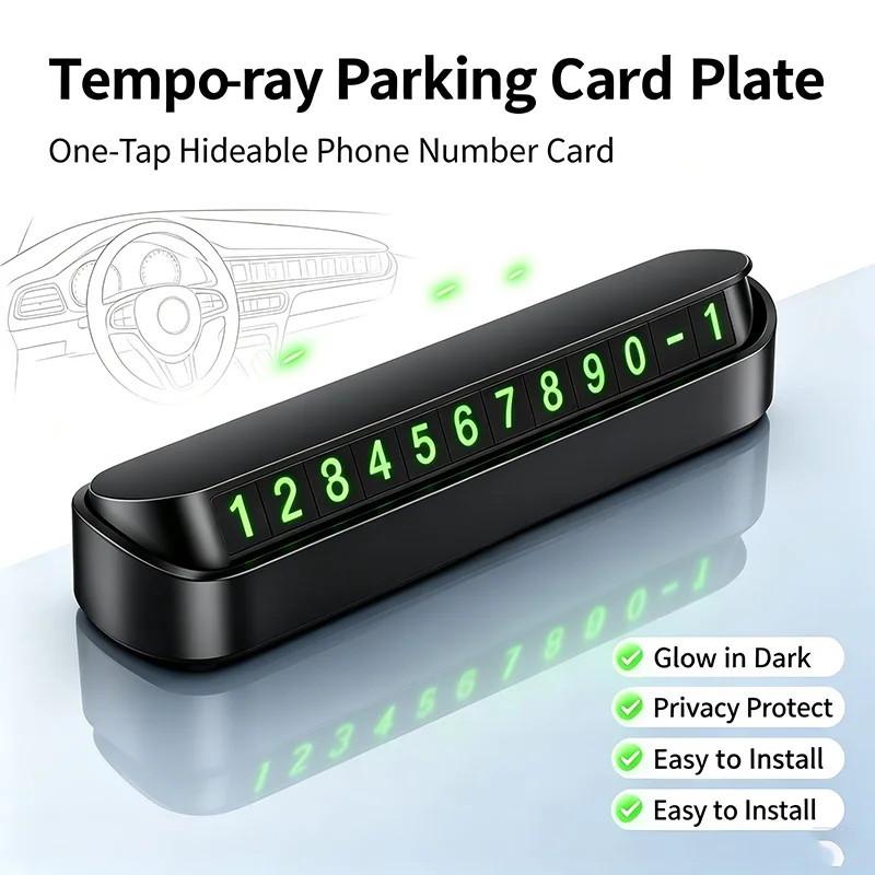 Car Temporary Parking Card with Phone Number for Automobile Accessories Number Plate Telephone Car Park Stop Car-styling Tool