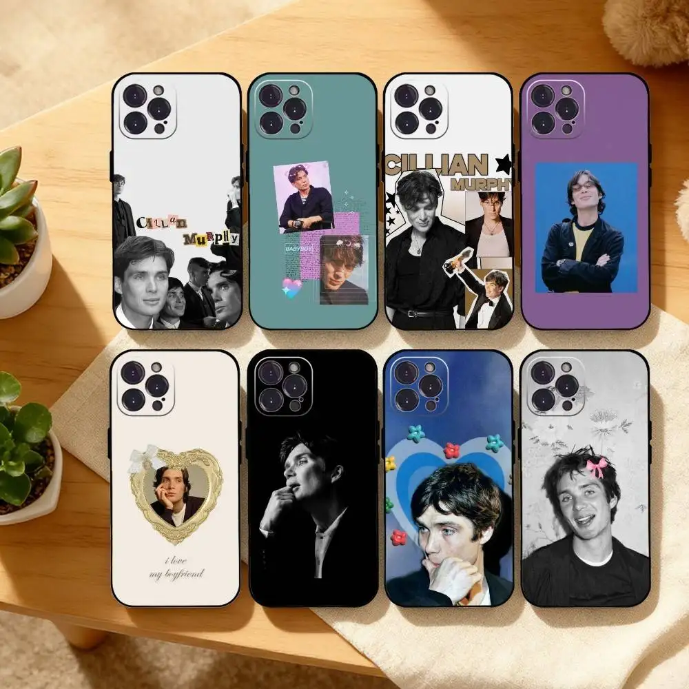 

C-Cillian M-Murphy Actor Phone Case For iPhone17,16,15,14,13,12Plus,Pro Max,XS,5G Soft Silicone Black Cover