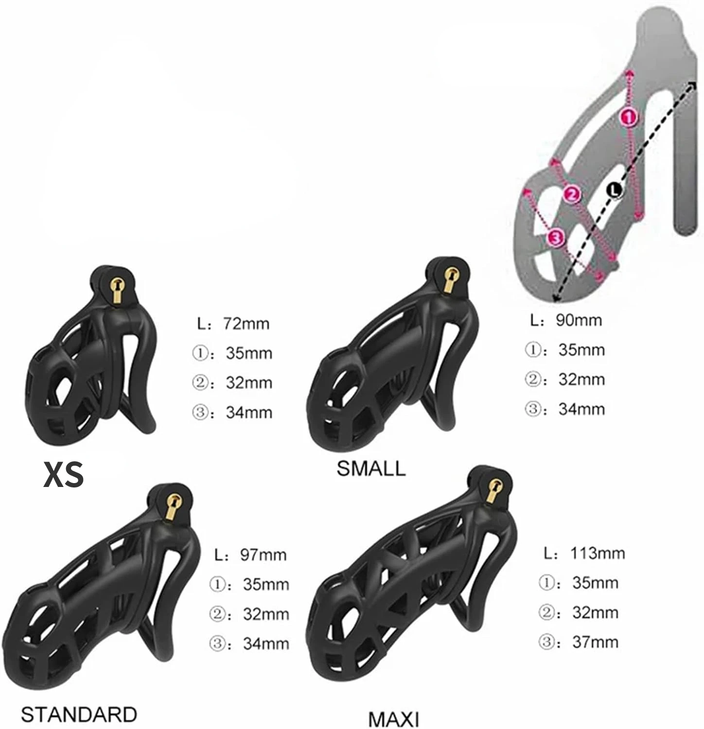 4 Size Sex Toys For Men Adult Waist Belt Male Chastity Cock Cage Penis Sleeve Cockrings Erotic Urethral Lock BDSM Bondage Sex