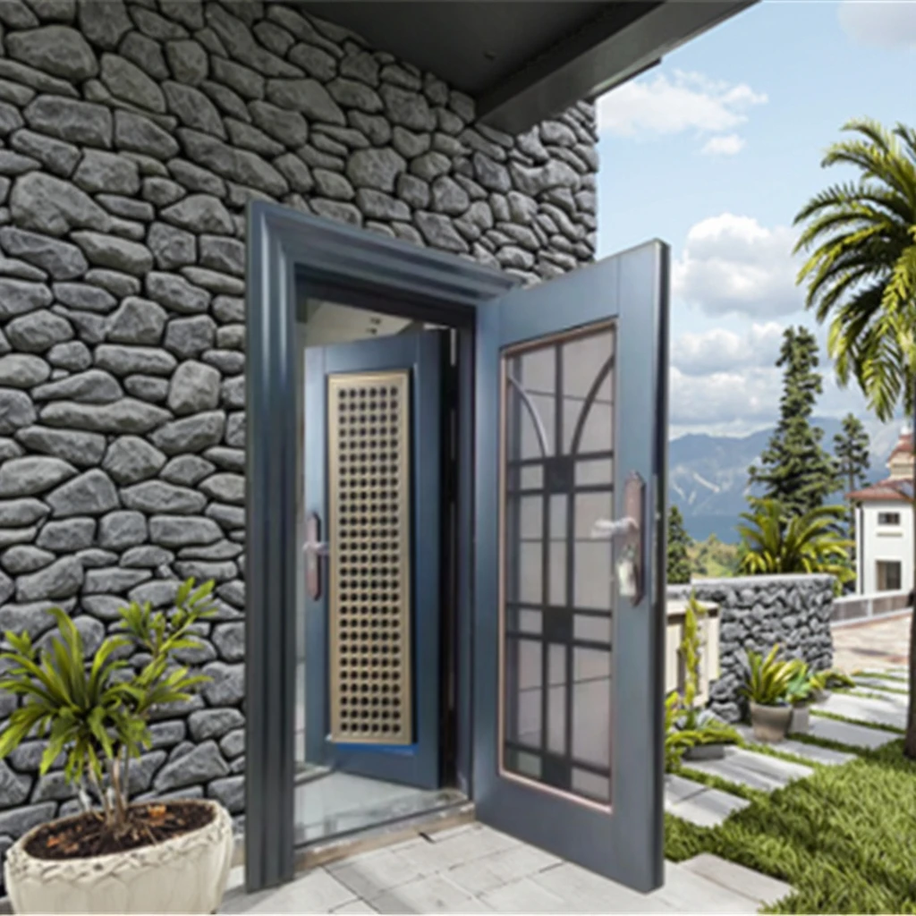 

Factory Security Steel Door Entry Exterior Metal Main Entrance Stainless Steel Door