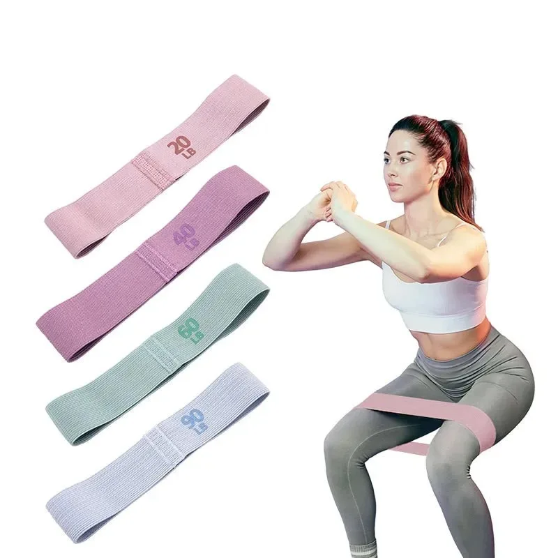 

Non-Slip Fabric Elastic Bands for Fitness 20-90LBS, Heavy Duty Hip Resistance Bands Booty Loops, Strength Training Workout Equip