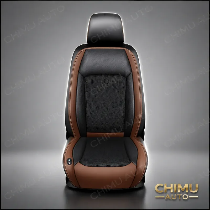 【CHIMU AUTO】 12V 24V Car Ventilated Seat Cushion with Massage Fan Quick Cooling Pad for Summer Auto Accessories