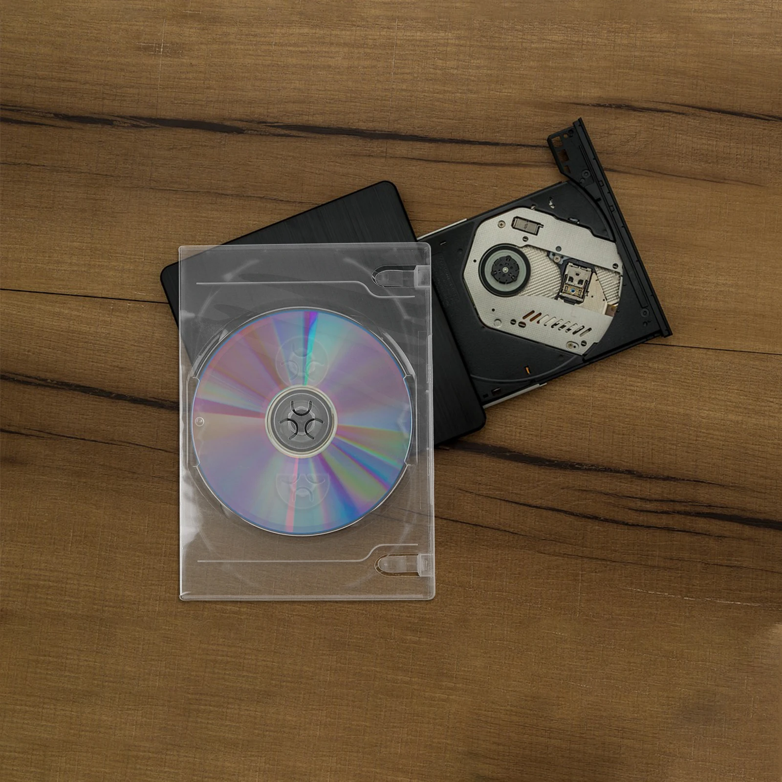 

10pcs Case Cd Case DVD Disc Storage Holder Portable Reusable Boxes Cover Transparent Insert Page Compact ganizers