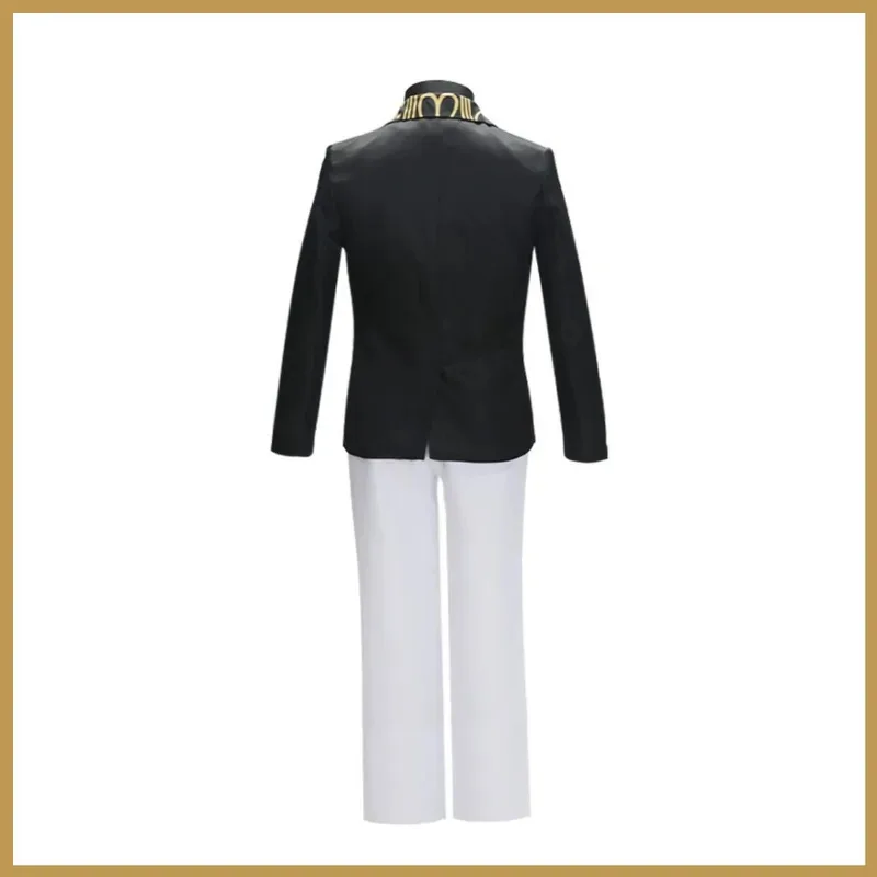 2025 aaa Anime Kibutsuji Muzan Cosplay Costume Wig Black Coat Uniform Shirt Formal Hat Full Set Man Woman Carnival Christmas Sui