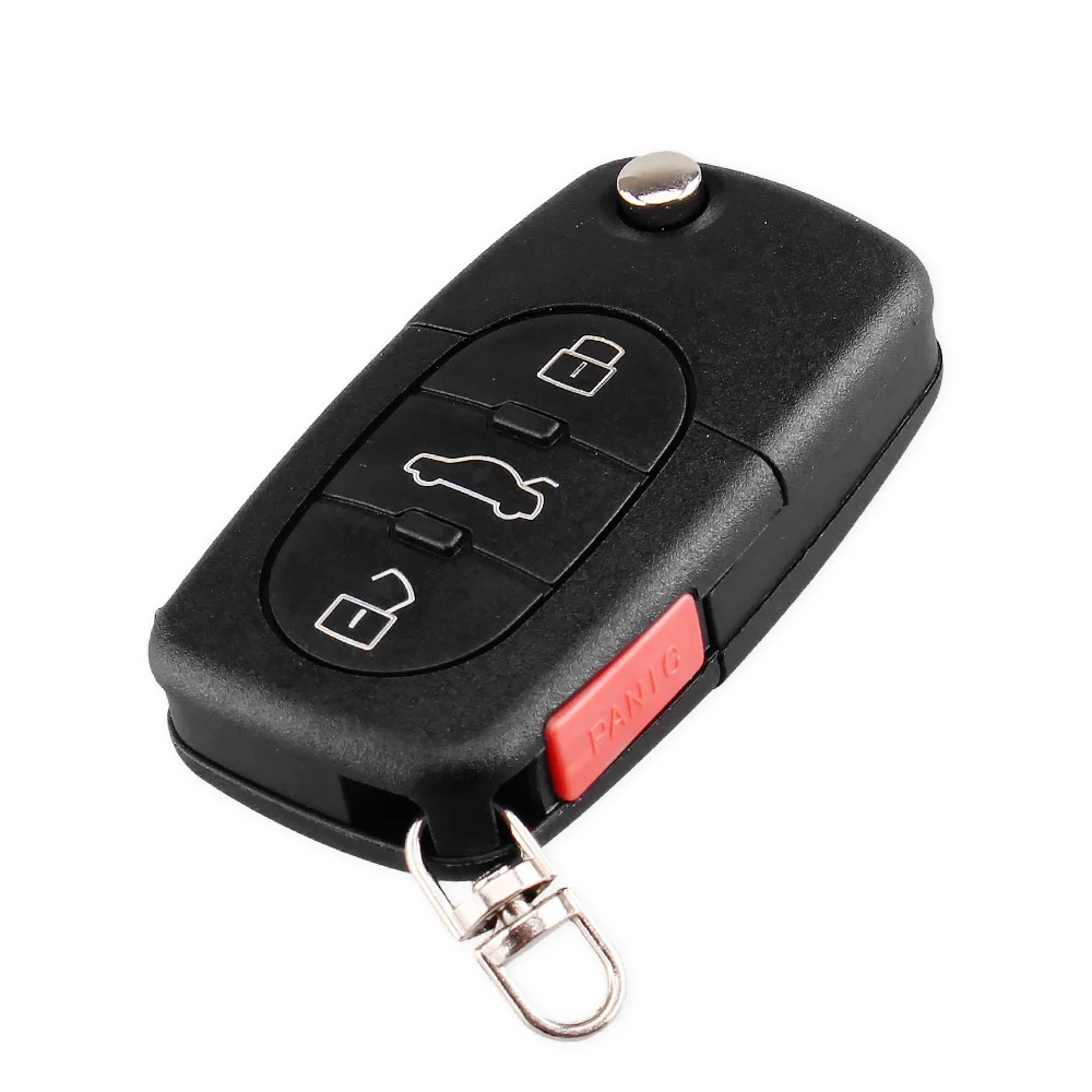 KEYYOU For Audi A2 A3 A4 A6 A8 TT Quattro Old Models CR1620/CR1616 2/3/4 Button Flip Folding Remote Key Case Shell