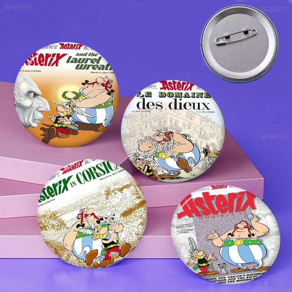 

Animation Asterix Badges Creative Tinplate Soft Button Pins Animal Icon Brooch Lapel Backpack Badge Accessories Pin