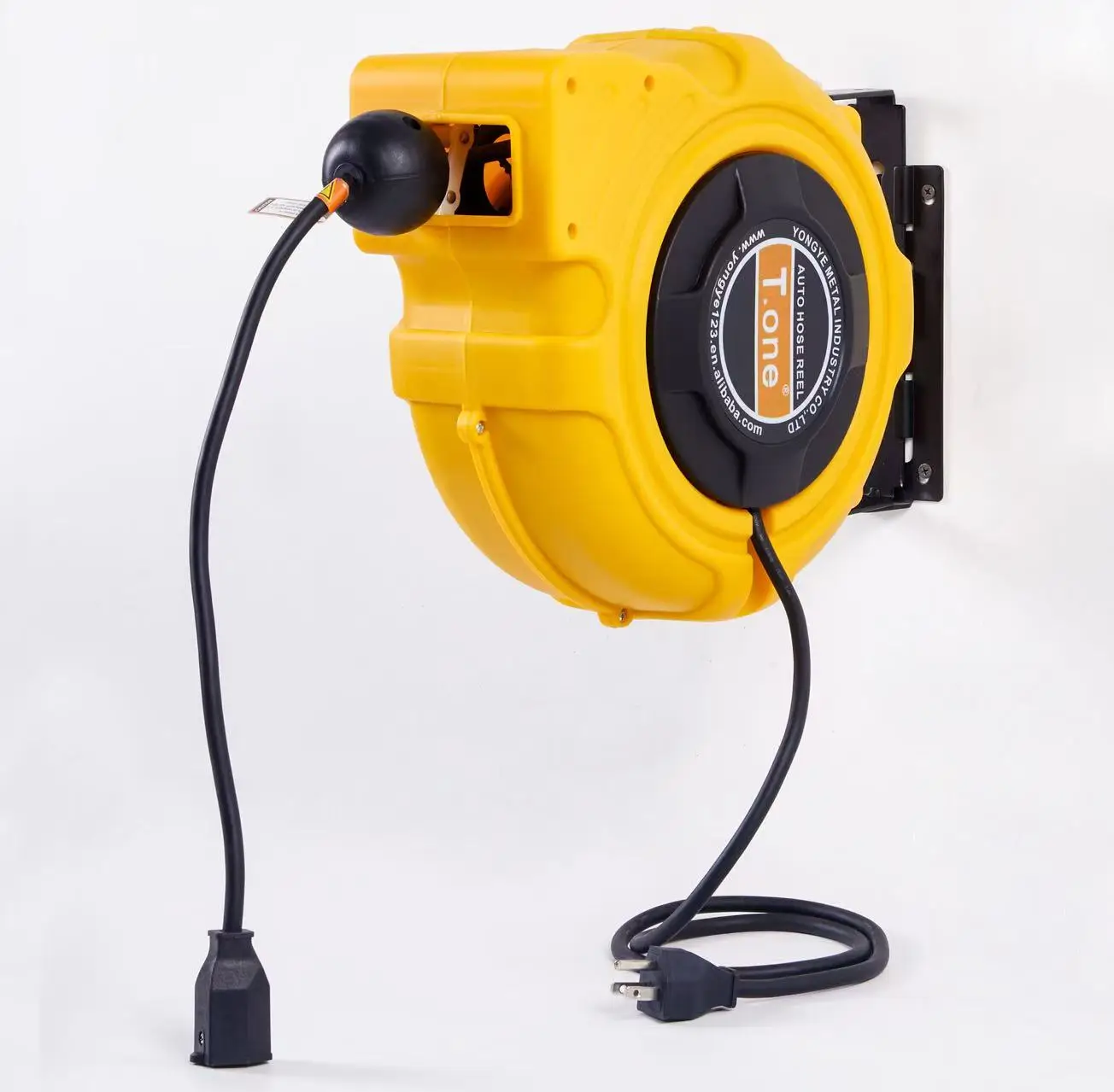 Wall Mounted Automatic Retractable Cable Sturdy Plastic Drum for Electric Hose Reel