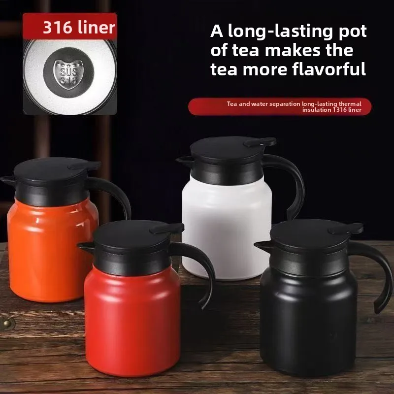 Stewed Teapot 316 Stainless Steel Stewed Teapot Large Capacity Household Thermal Insulation Kettle High Value Tea Separation
