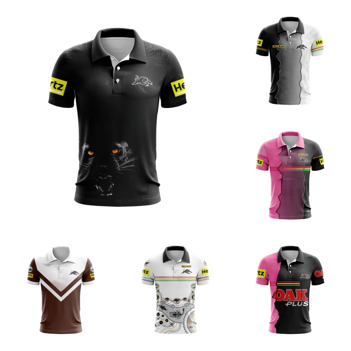 

POLO Penrith Panthers Adult Supporter Jersey Rugby League Man Cave Fathers Day