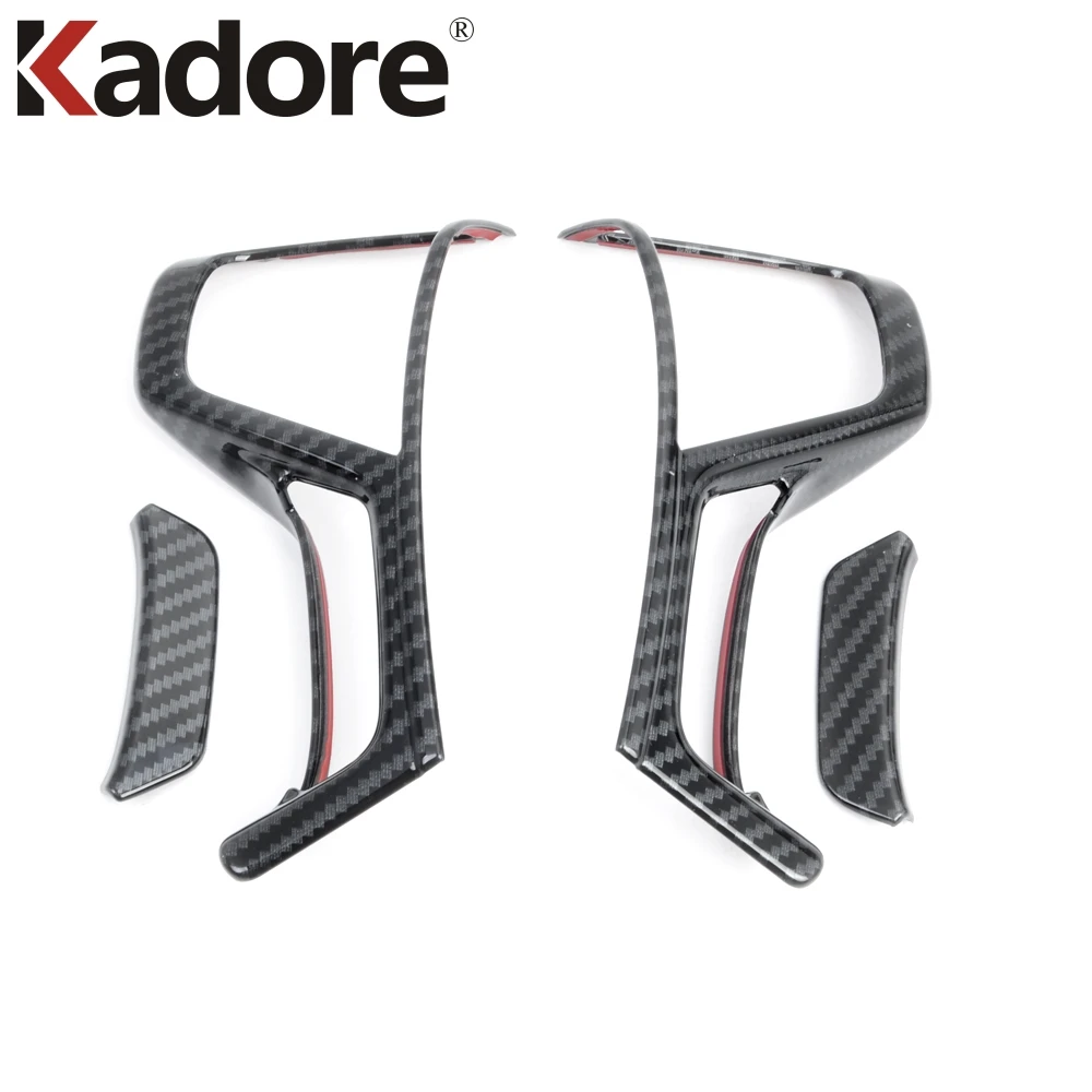 For Mitsubishi Pajero/Montero/Shogun sport 2019-2021 2022 2023 2024 Carbon Car Steering Wheel Cover Trim Interior Accessories