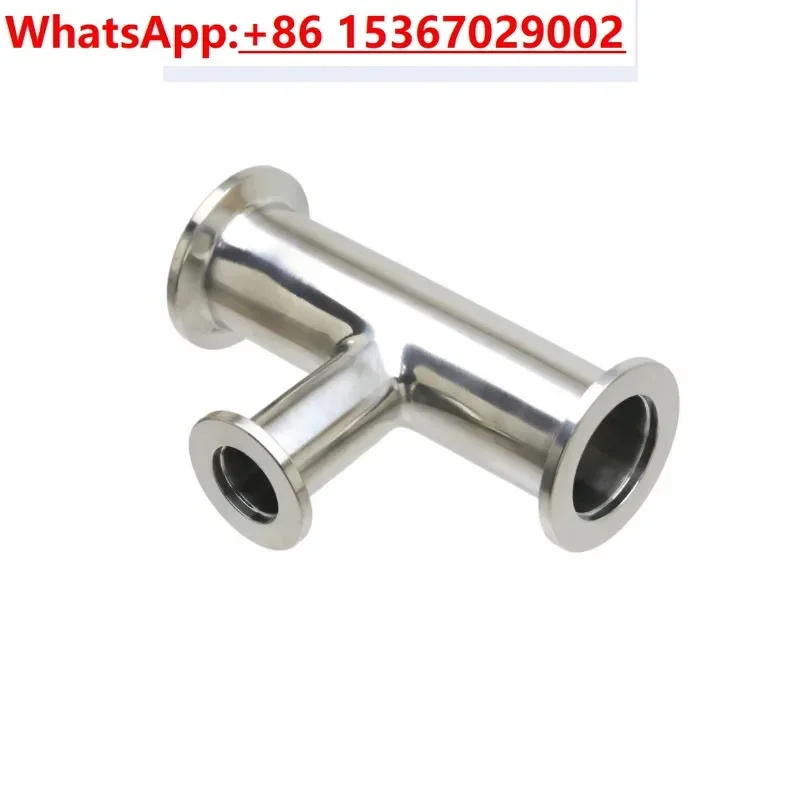 KF25(NW25)-KF16(NW16) Tee 3-way T type Flange Tri Clamp Reducer Tee Adapter Vacuum Flange Pipe Tube Fitting Stainless Steel 304