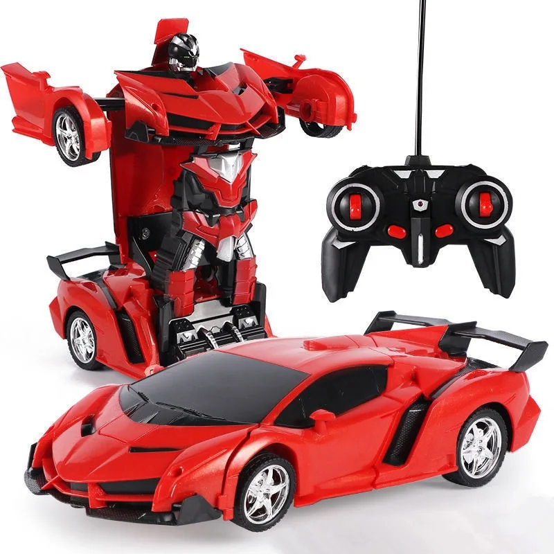 One click transformation robot King Kong remote control car racing car rechargeable electric children's toy boy remote control c