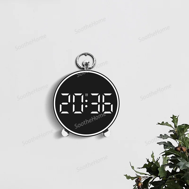 New Creative Alarm Clock, Simple Electronic , LED Clock, Home Bedside Clock, Temperature , Plastic Clock 8025