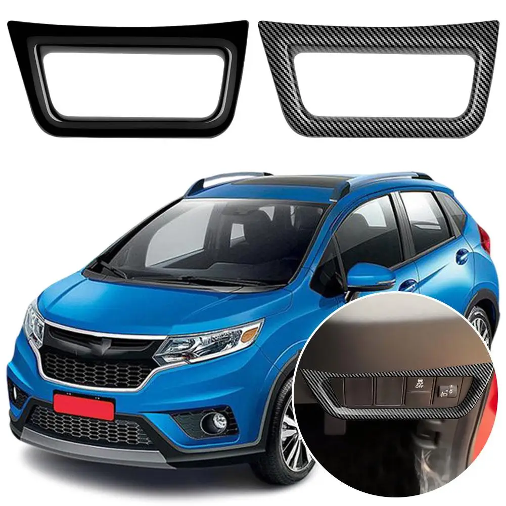 For Honda WR-V WRV 2024 2025 ABS Black Car Headlight Panel Decoration Accessories Control Interior Stickers Car Button C2J8