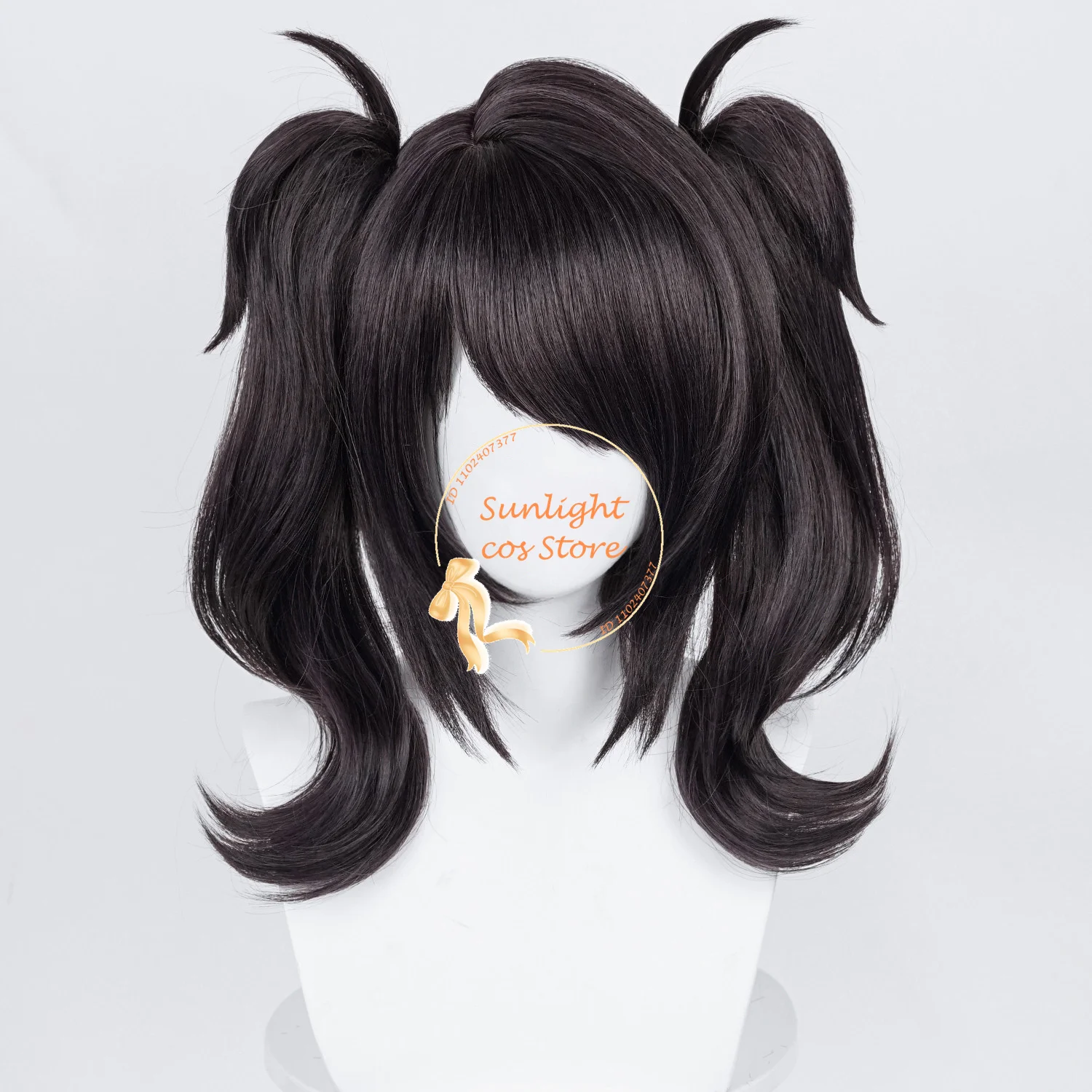 Spiel Ame Angel-Chan Cosplay Perücke kurze schwarze Perücke hitze beständige synthetische Haare Omg Kawaii Engel Ame-Chan Anime Perücken Perücke Kappe