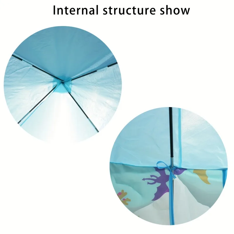 Tienda de juegos de dinosaurios de dibujos animados, casa de juegos portátil para interiores y exteriores con bolsa de almacenamiento, casa de juguete para niños y niñas, Camping de imitación