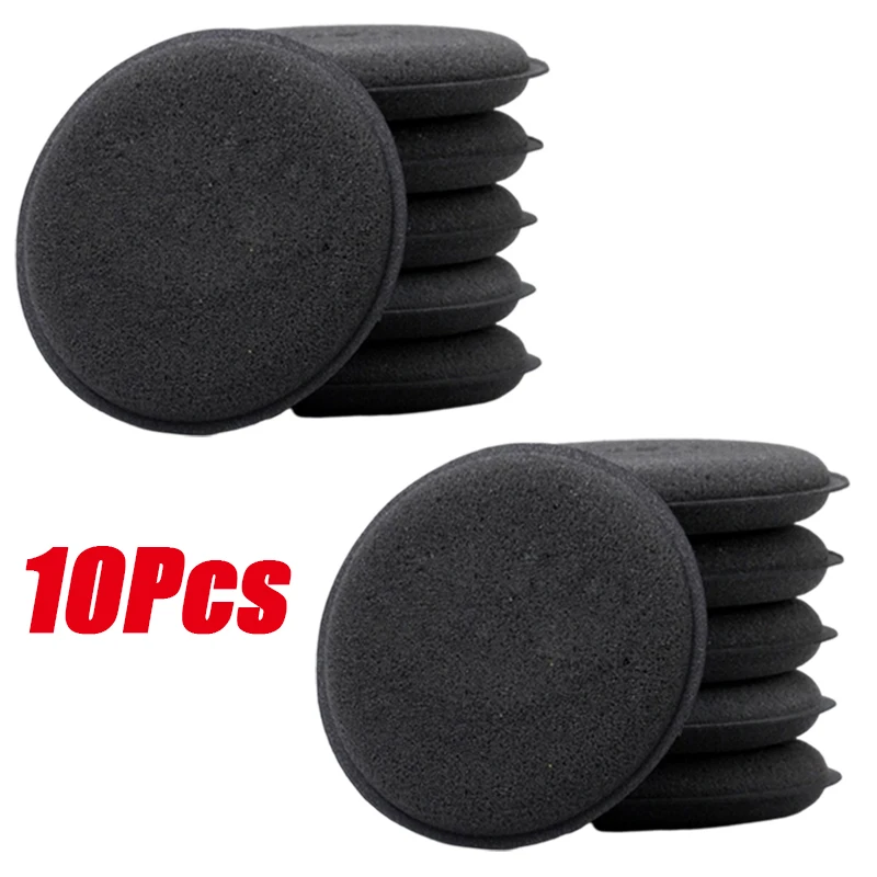 10Pcs Runde Auto Wachsen Polnischen Wachs Schaum Schwamm Hohe Dichte Applikator Pads Reinigung Schwamm Auto Detail Waschen Auto Reinigung werkzeug