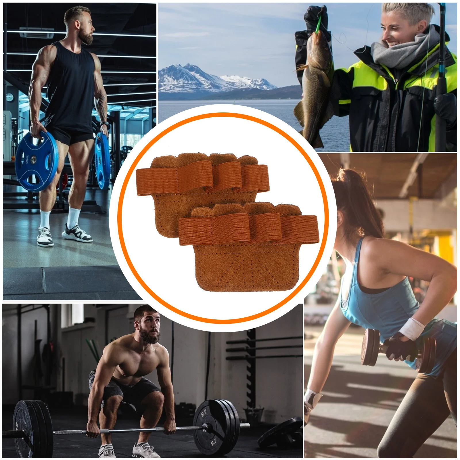 

1Pair Four Finger Gym Gloves Nylon Non Slip Wear Resistant Outdoor Sports Weightlifting Gloves Pull Up Grips for Men