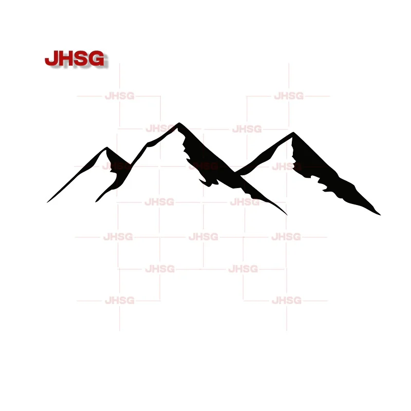 Mountain Range Waterproof Removable Vinyl Sticker for Car Trunk Window Body Decoration