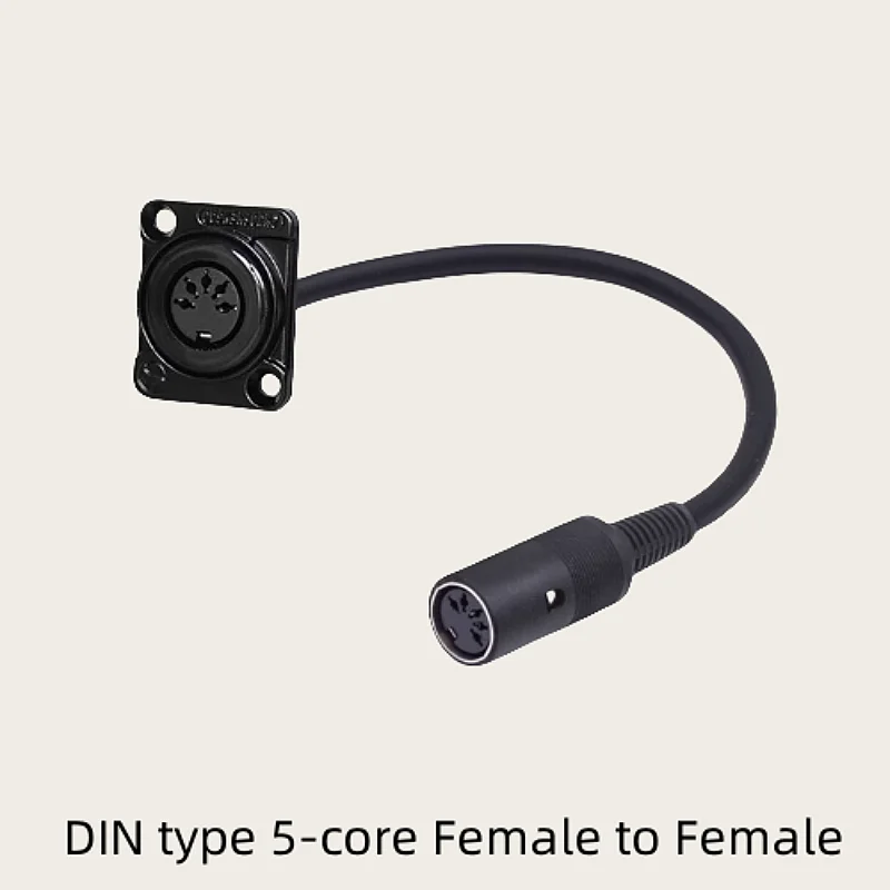 D-Type XLR Male Panel Mount to XLR Male/Female Connector Pass Through Cable,5/6/7/8 Pin Mic XLR Feed/Pass Thru Converter
