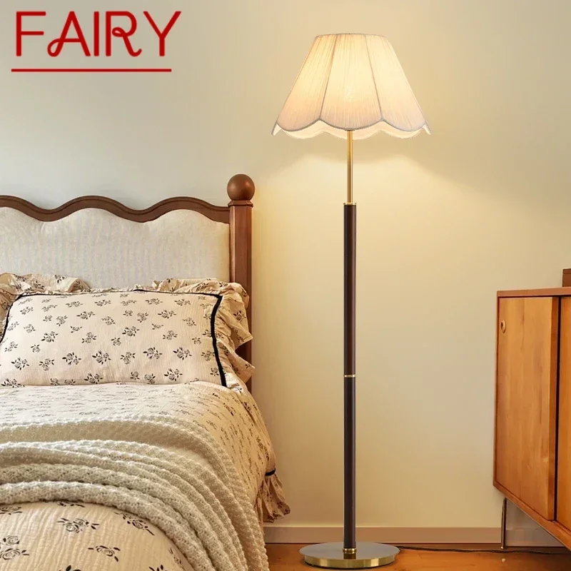 FAIRY Contemporary Luxury Floor Lamp  American Retro Art Living Room Bedroom Study Villa Hotel LED Decorative Standing Light