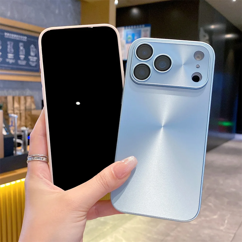 Luxury Laser Aurora Pattern Matte Case For iPhone 17 Air 16 15 14 Plus 13 12 11 Pro Max Soft Bumper Shockproof Armor Hard Cover