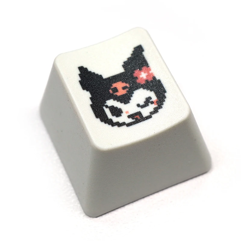 Capuchons de clavier à thème Ata ku Rabbit, style pixel, dessin animé mignon Kawaii, sublimation thermique, matériau PBT personnalisé, 1 pièce