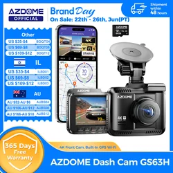 Azdome traço cam gs63h 4k hd traço câmera do carro 2.4