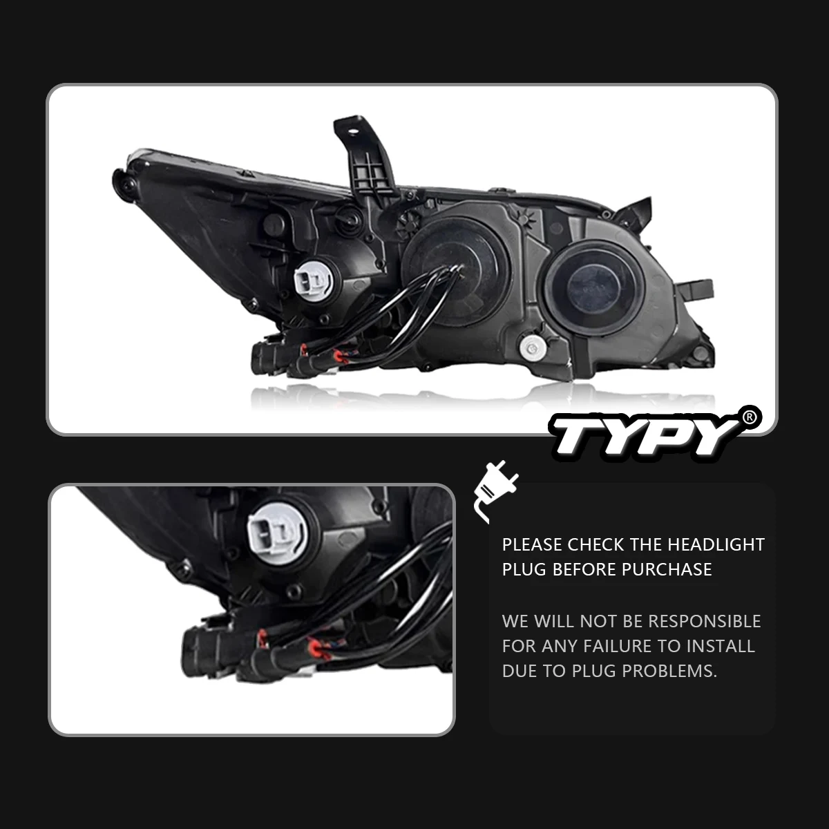 TYPY Car Lights For Toyota Camry US Version Headlight 2009-2011 LED Projetor head Lamp Daytime Running Light Auto Accessories