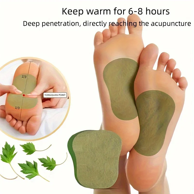 

120pcs Foot Acupoint Patch - All Day and Night Use - Traditional Chinese Medicine Design, Natural Style, Breathable Fabric