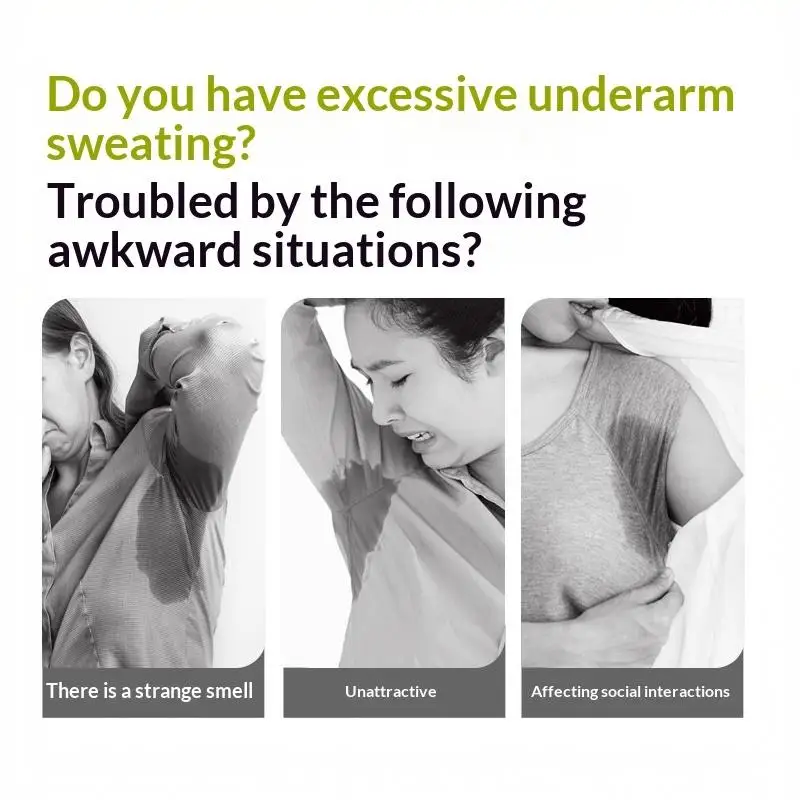 Waschbare Achselschweiß-Pads in T-Shirt-Form, ultradünn, atmungsaktiv, geruchskontrollierend, elastisch, für Frauen geeignet. – Detail 12