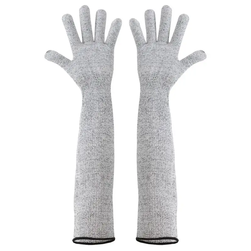 1Pair Level 5 HPPE Cut Resistant Arm Sleeve Breathable Skin-friendly Cut-Resistant Anti-puncture Arm Protection Anti Cut Gloves