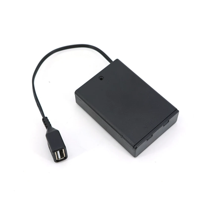 4.5V 3*AA 65x45x15mm Battery Case With 5v USB Port For Building Blocks LED Light Kit With case cover Switch