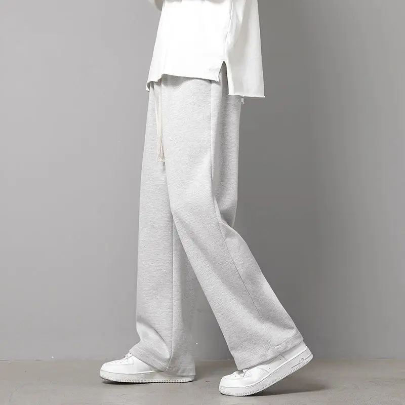 Men's Casual Summer Wide Leg Straight Sweatpants Loose Fit High Street Joggers Pants Plus Size