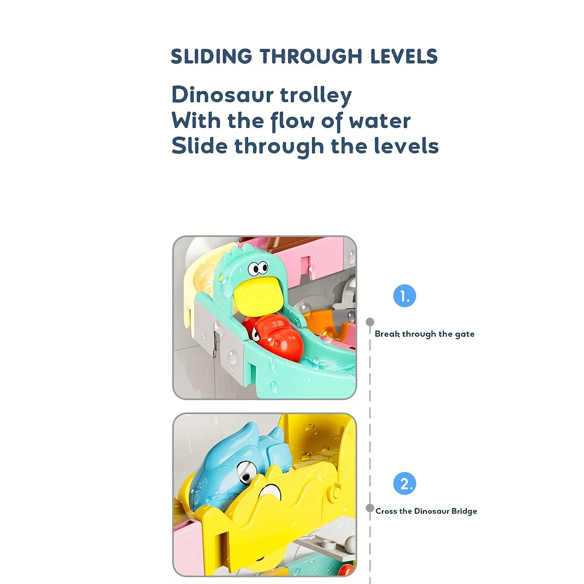 DIY Building Water Slide Tracks BaBy Bath Toys Wall Track Building Set Spray Water Toys for Kids, Outside Pool Bathtub Toys