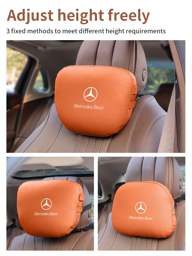 For Mercedes-Benz A B C E S V R-Class A45 C43 CLA GLA GLB GLC GLE SLK Car Headrest Neck Support Lumbar Rest Cushion Neck Pillow