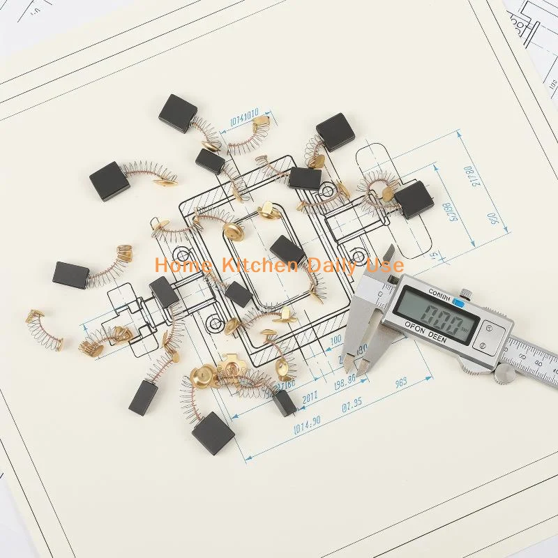 Kit de escobillas de carbón para motor eléctrico portátil, 50 unidades, 8 modos, compatible con múltiples herramientas eléctricas, martillo eléctrico para taller doméstico