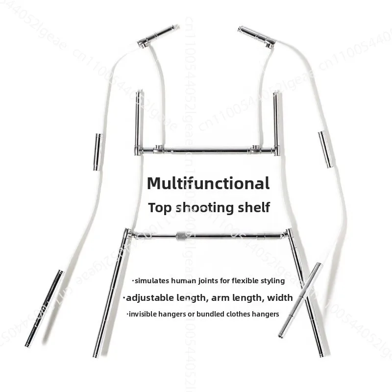 

Многофункциональная вешалка для стиля, верхняя вешалка для съемки, белый фон, изображение, невидимая вешалка, реквизит для фотосъемки одежды