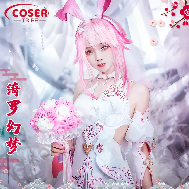 COSER TRIBEAnime juego Honkai Impact 3 Senorita vestido nupcial, disfraz de CosPlay de rol de Carnaval de Halloween, conjunto completo