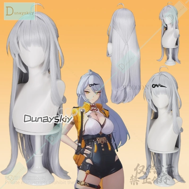 

Game Zenless Zone Zero Cosplay Yixuan Anime Silver Hair Synthetic Hair Haipin Long Wigs Halloween Party Cos платье