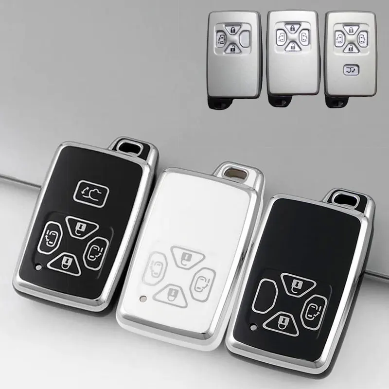 Car Key Case Cover for Toyota Noah Tarago Mark X Yaris Estima RAV4 Voxy Corolla TPU 3 Button Fob Shell Protector Accessories