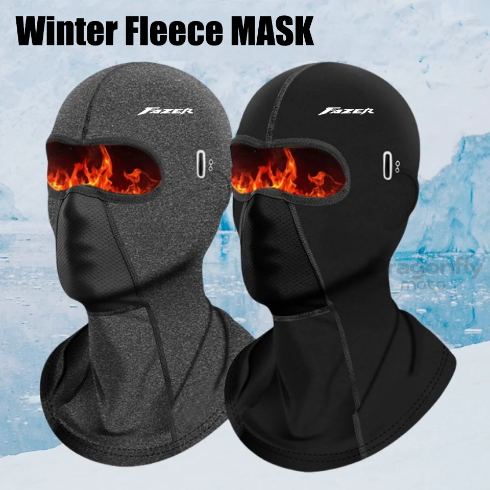 

For Yamaha FAZER Winter Warm Cycling Cap for Men Bicycle Motorcycle Balaclava Windproof Sports Scarf Velvet Bike Face Cover