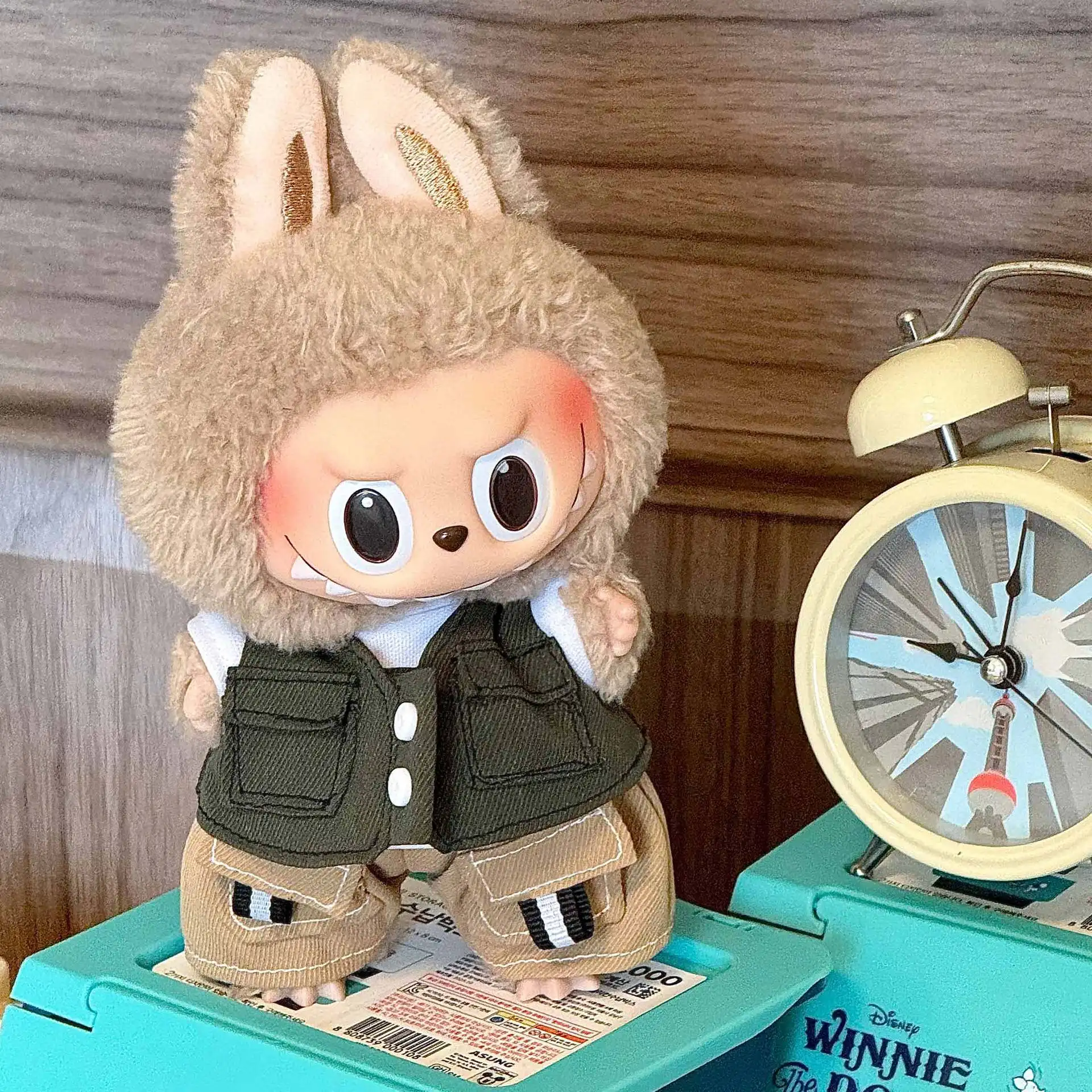 15/17cm Labubu I II III Idol Dolls Pocket Workwear Suit Set Mini Plush Doll'S Clothes 10CM Cotton Doll DIY Accessories