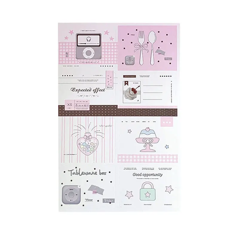 48Pcs Cute Cartoon Mini Sealing Sticker Kpop Photocard Packing DIY Deco Small Business Express Carton Bubble Bag Gift Box Label